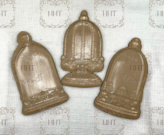 Laser Cut MDF, IOD Cloche Backing, Ornament, Blank Base, Set of 3