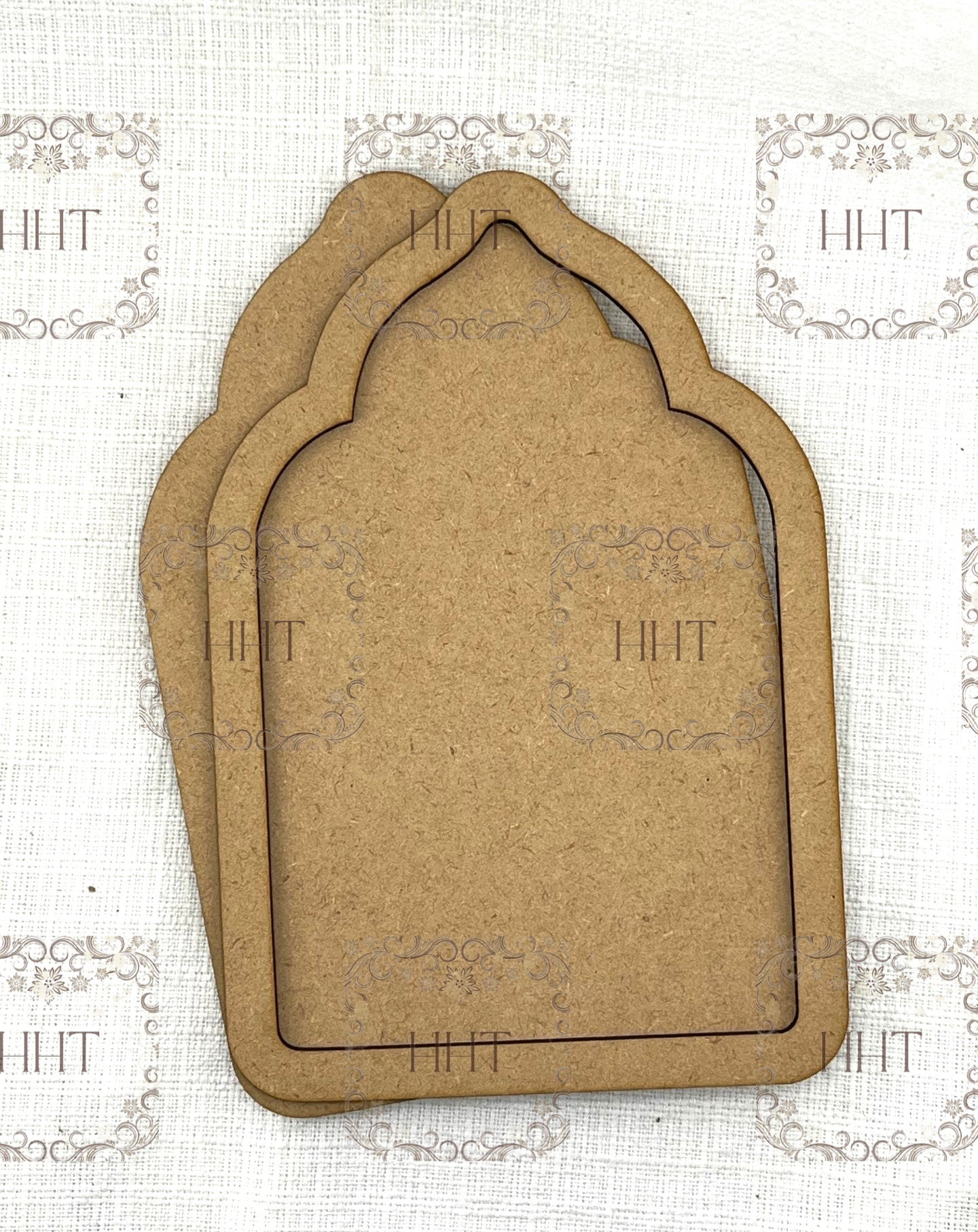 Laser Cut MDF, Cloche Backing, Framed, Panel, Plaque, Blank Base, Canvas for Decoupage, Mixed Media, 2 piece, Creative, Crafts, 2 variations