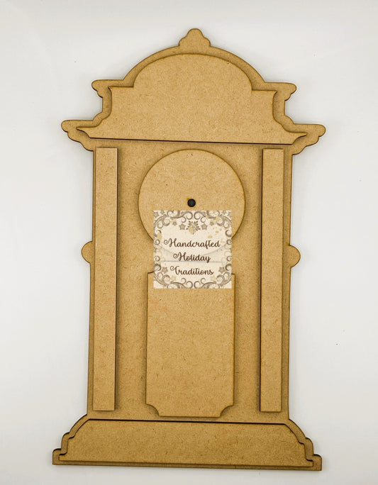 Laser Cut, MDF, Grand Father Clock, Base, Blank, 7 pc, Decoupage, Crafts, Mixed Media, 12"h x 7"w