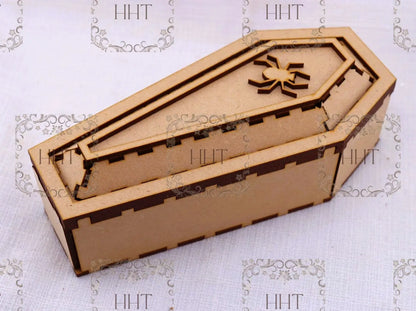 Laser Cut MDF Halloween Coffin Treat Box, Blank, Base for Decoupage, Mixed Media and Crafts Handcrafted Holiday Traditions