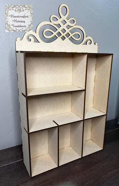 Laser Cut, MDF, Buildable, Vintage Style, Shadow Box with compartments, Blank, Base, Decoupage, Mixed Media, Crafts, 8.5"w x 14.5"h x 2.5"d Handcrafted Holiday Traditions