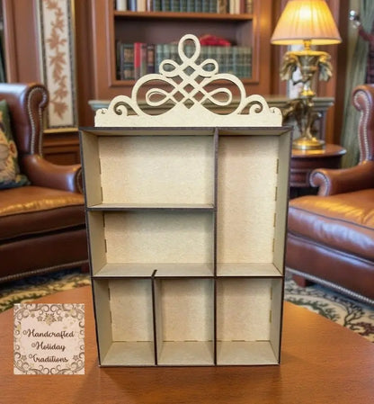 Laser Cut, MDF, Buildable, Vintage Style, Shadow Box with compartments, Blank, Base, Decoupage, Mixed Media, Crafts, 8.5"w x 14.5"h x 2.5"d Handcrafted Holiday Traditions