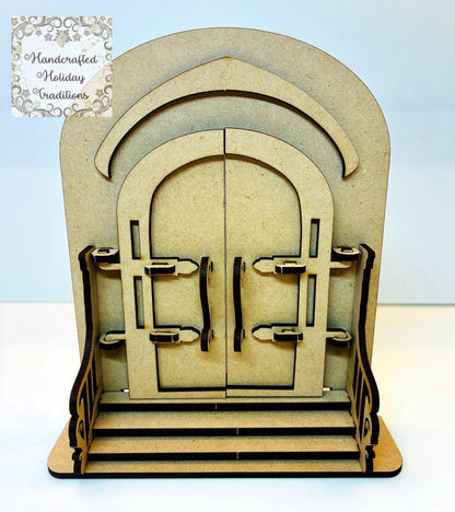 Laser Cut MDF Fairy Door | Buildable Miniature Craft Base for Decoupage, Mixed Media, and Artistic DIY Projects, Single and Double Door Kits