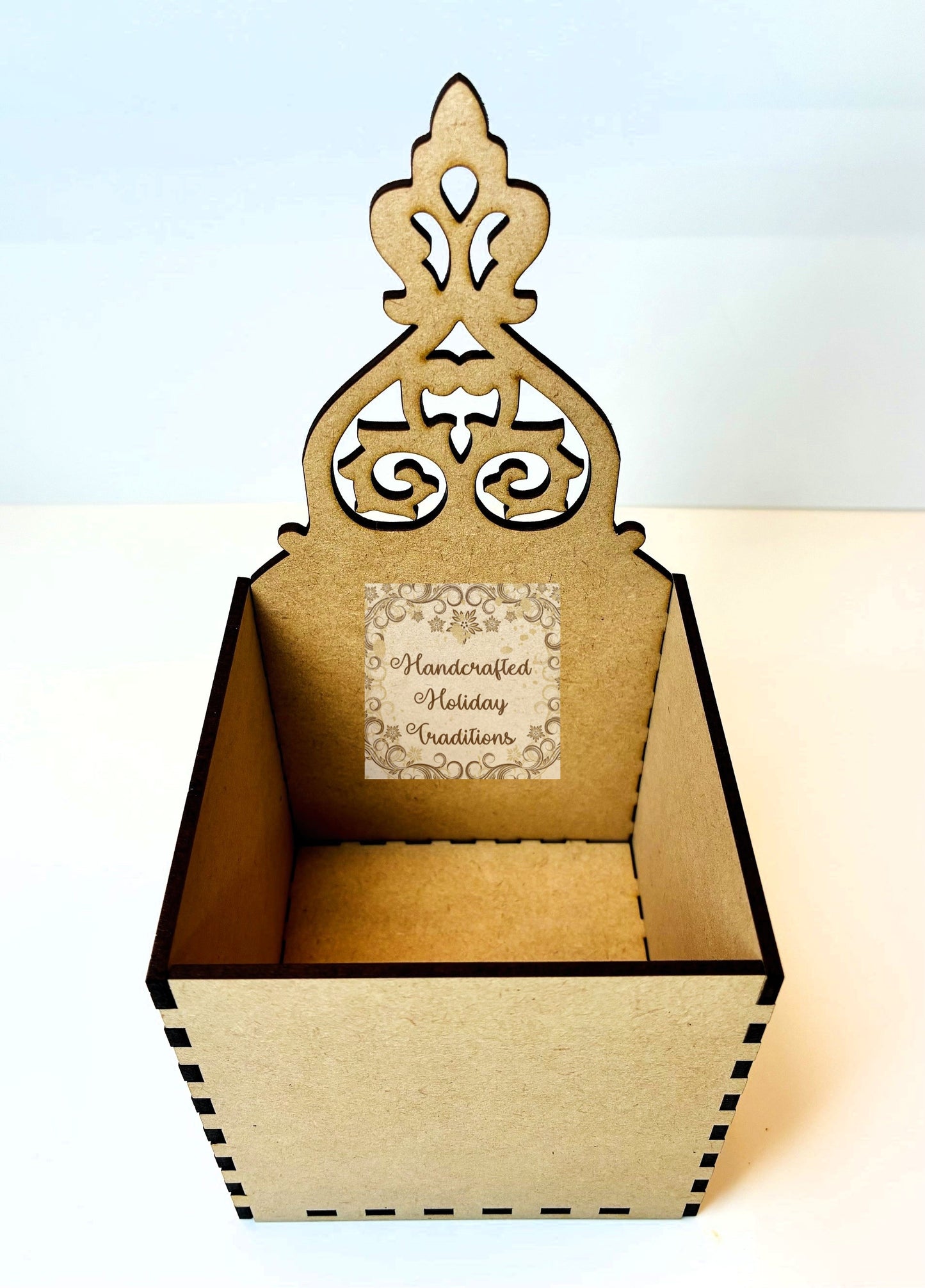 Laser Cut MDF Buildable Box Kit | Vintage Style, Craft Base for Decoupage & Mixed Media | Blank Canvas for Art Projects | Easy Assembly
