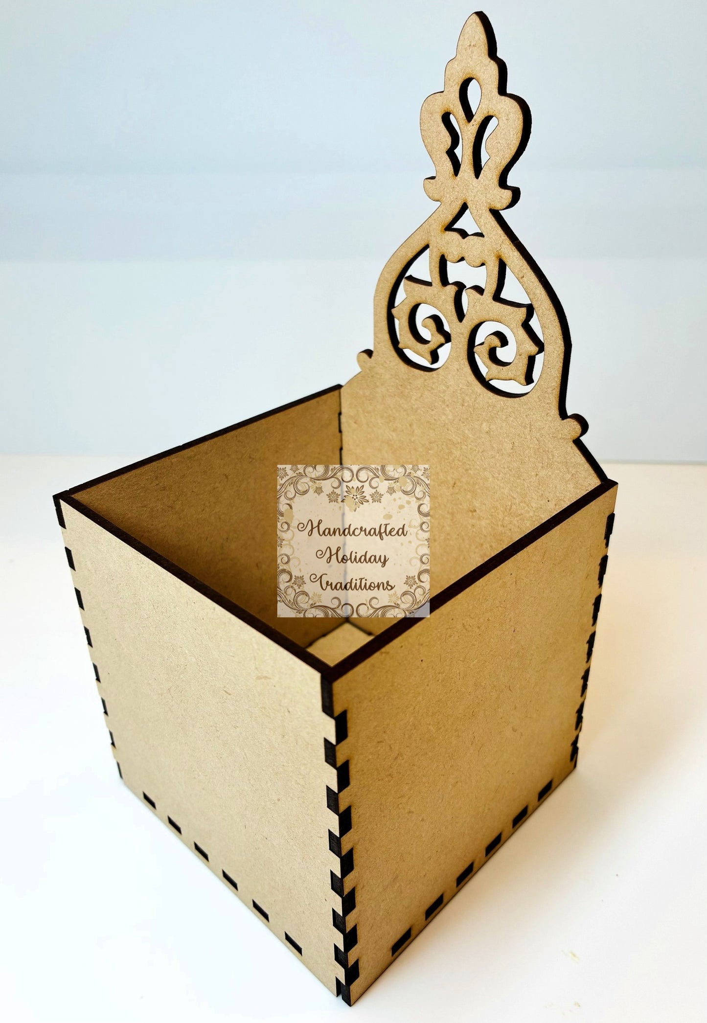 Laser Cut MDF Buildable Box Kit | Vintage Style, Craft Base for Decoupage & Mixed Media | Blank Canvas for Art Projects | Easy Assembly