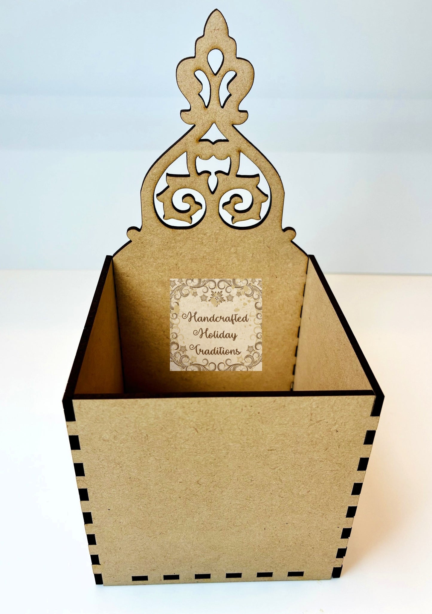 Laser Cut MDF Buildable Box Kit | Vintage Style, Craft Base for Decoupage & Mixed Media | Blank Canvas for Art Projects | Easy Assembly