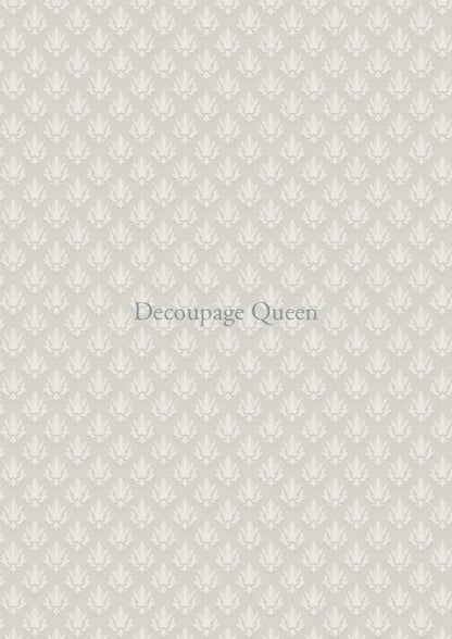 Decoupage Queen, Rice Paper, Delicate Tiles, Wallpaper, Background, Beige, White, DQRP 0551 A4 Size: A4 - 8.3" X 11.7" Decoupage Queen