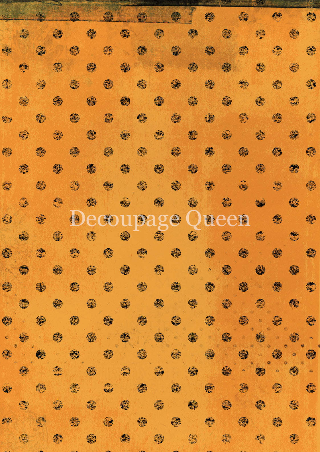 Decoupage Queen, Rice Paper, Black, Orange, Polka Dot, Gothic, Background, Wallpaper, 2025 Fall Release, 0789, A4, 8.3" X 11.7"