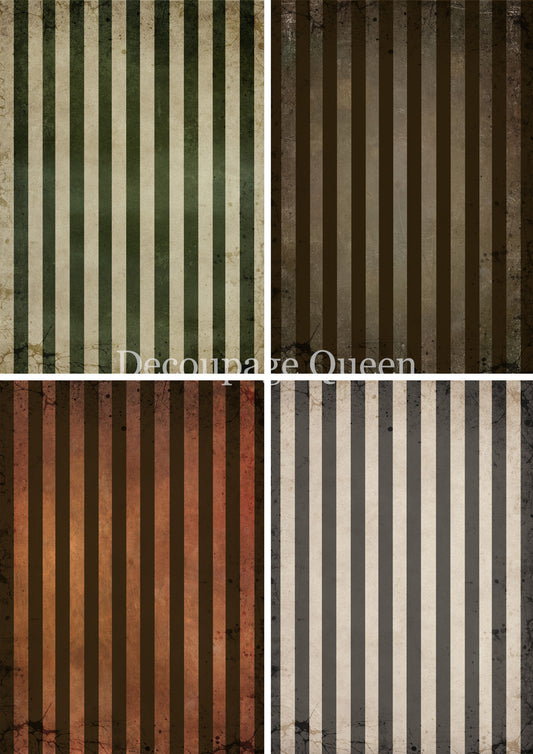 Decoupage Queen, Rice Paper, Black, Orange, White, Stripes, Gothic, Squares, Background, Wallpaper, 2025 Fall Release, 0829, A4, 8.3" X 11.7