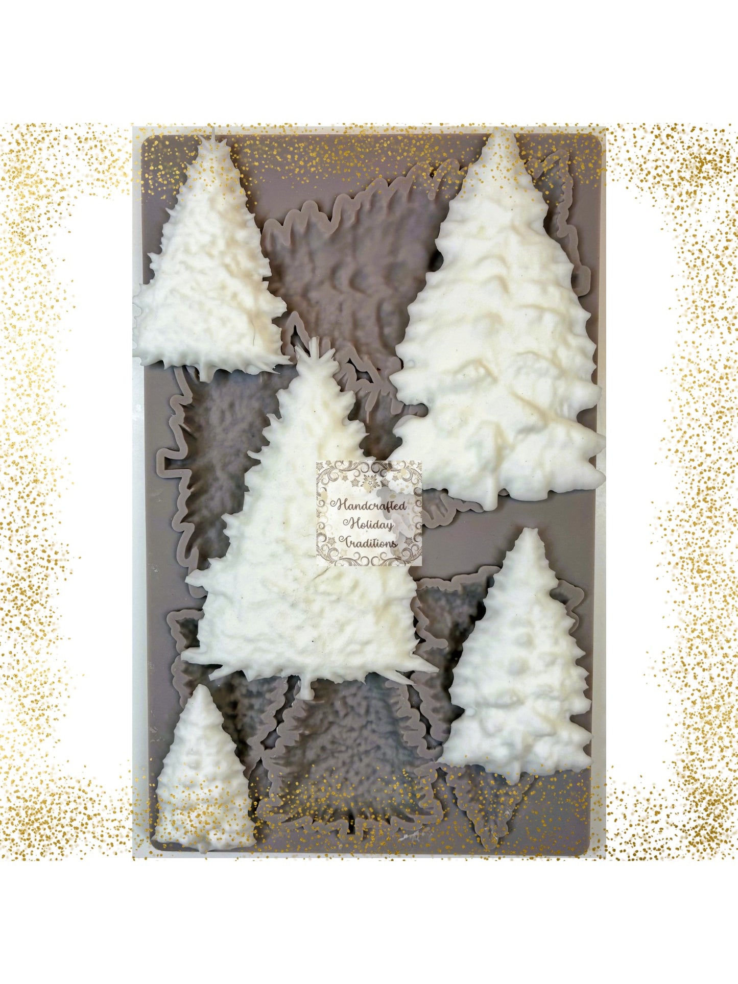 Decoupage Queen Silicone Mould, Winter Trees, Castings, Christmas Decor, Forest Scenes, Food Safe Resin & Clay Mold for Holiday Crafts