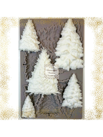 Decoupage Queen Silicone Mould, Winter Trees, Castings, Christmas Decor, Forest Scenes, Food Safe Resin & Clay Mold for Holiday Crafts