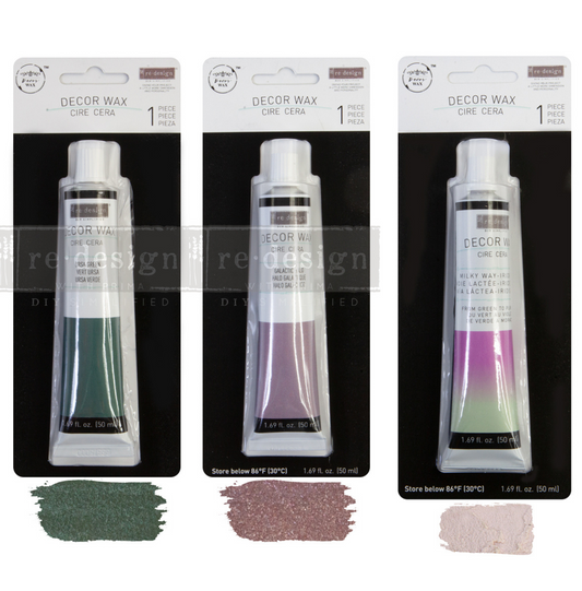 Re-Design with Prima, Decor, Furniture Wax Paste, Ursa Green, Galactic Halo, Milky Way Iridescent, Metallic, 50 ML tube,