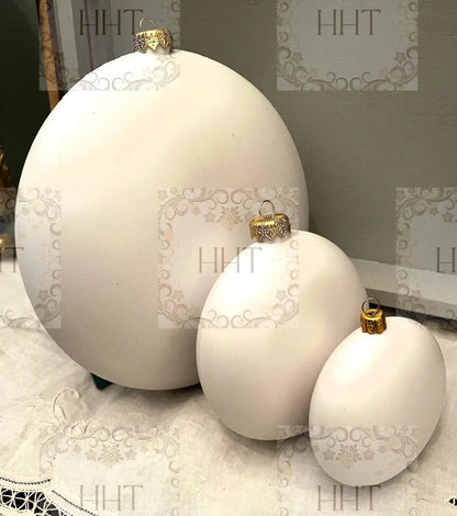 Round Disc Ornament Blanks, White Shatterproof, Bauble Base, Decoupage, Mixed Media, Christmas, Crafts, Plastic, 3 sizes 4.72", 5.11", 8.25" AB Studio