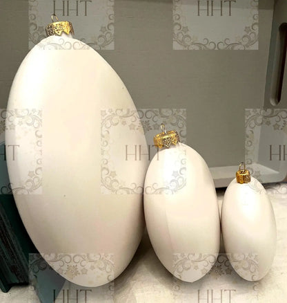 Round Disc Ornament Blanks, White Shatterproof, Bauble Base, Decoupage, Mixed Media, Christmas, Crafts, Plastic, 3 sizes 4.72", 5.11", 8.25" AB Studio