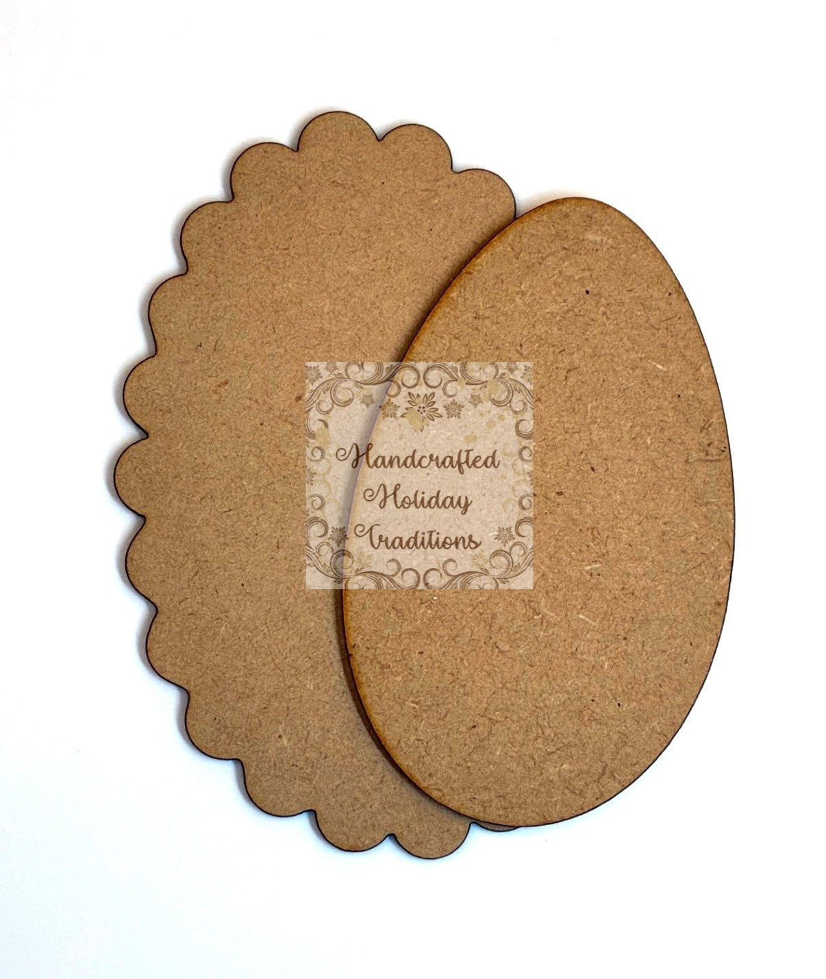 Laser Cut, MDF, Ornaments, Magnets with Overlay, Scalloped Heart, Egg, Blank, Base, Overlay, Decoupage, Mixed Media, Crafts