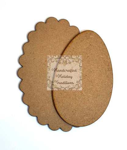 Laser Cut, MDF, Ornaments, Magnets with Overlay, Scalloped Heart, Egg, Blank, Base, Overlay, Decoupage, Mixed Media, Crafts Handcrafted Holiday Traditions