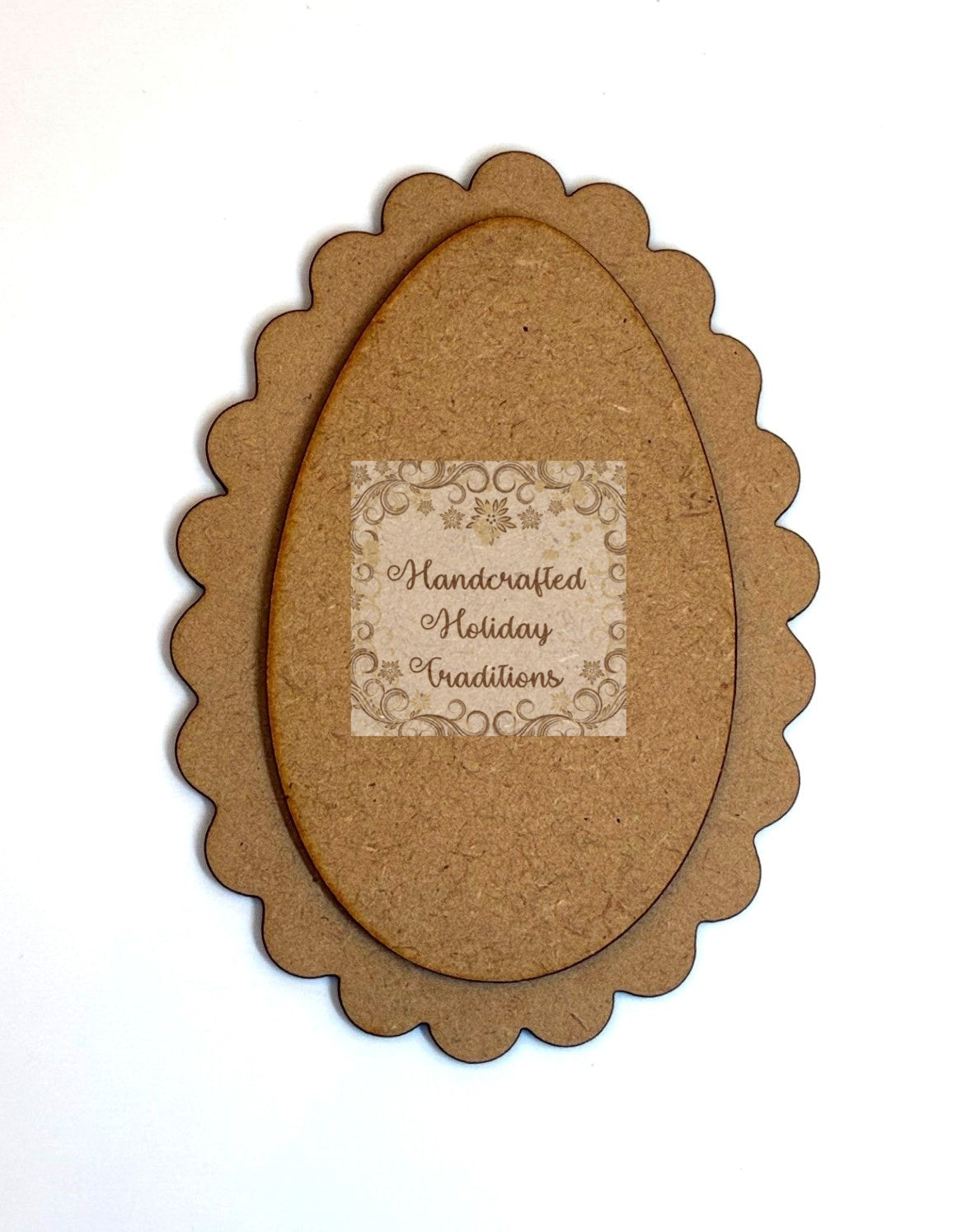 Laser Cut, MDF, Ornaments, Magnets with Overlay, Scalloped Heart, Egg, Blank, Base, Overlay, Decoupage, Mixed Media, Crafts