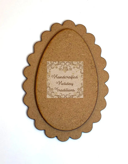 Laser Cut, MDF, Ornaments, Magnets with Overlay, Scalloped Heart, Egg, Blank, Base, Overlay, Decoupage, Mixed Media, Crafts Handcrafted Holiday Traditions
