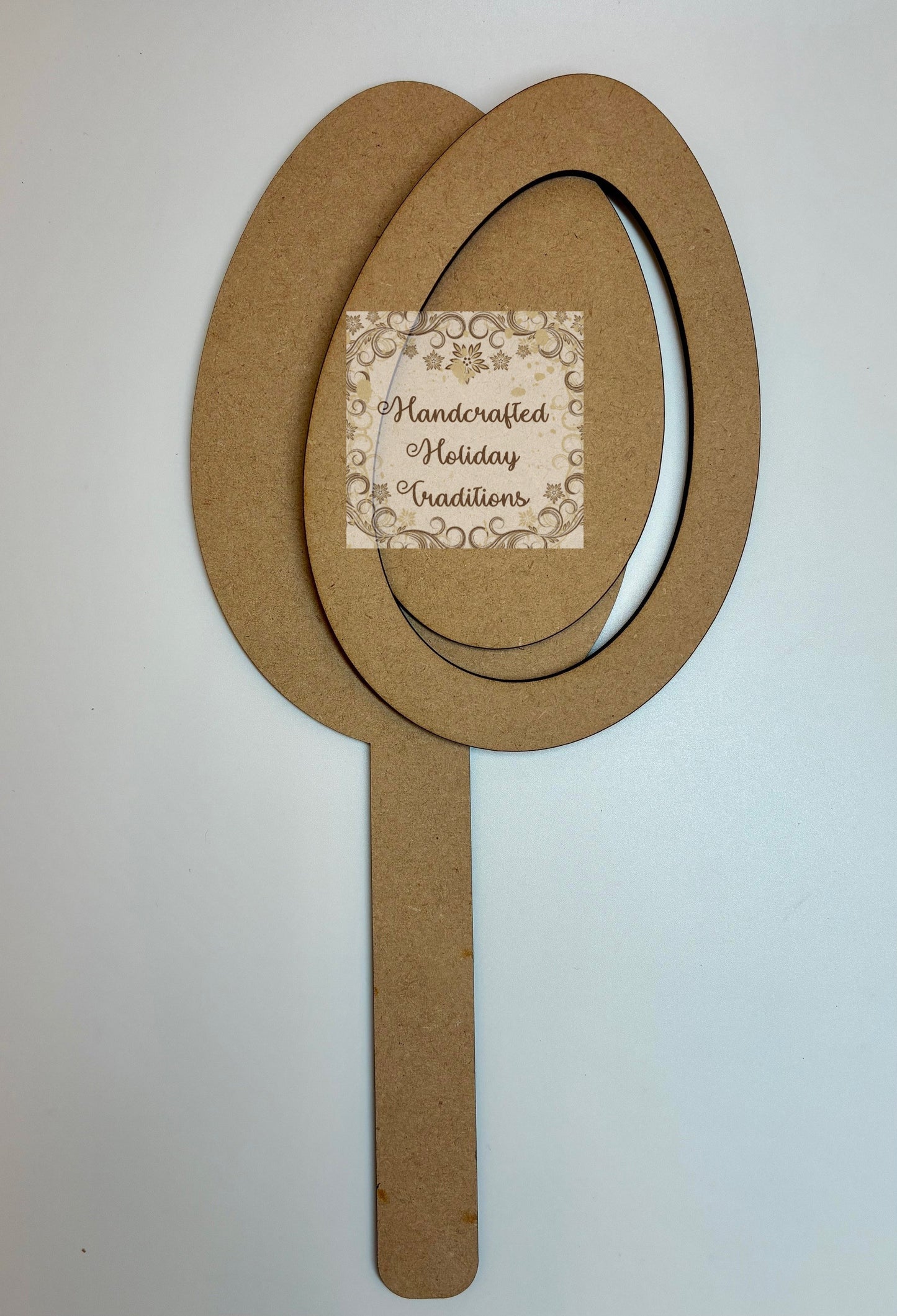 Laser Cut MDF, Framed Easter Egg Pick, Blank, Base, 3 pc, Decoupage, Crafts, Mixed Media, Crafts Handcrafted Holiday Traditions