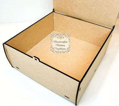 Laser Cut MDF Flip Top Box, Blank Base, Unfinished, Paintable, Decoupage, Mixed Media, Home Decor, Crafts