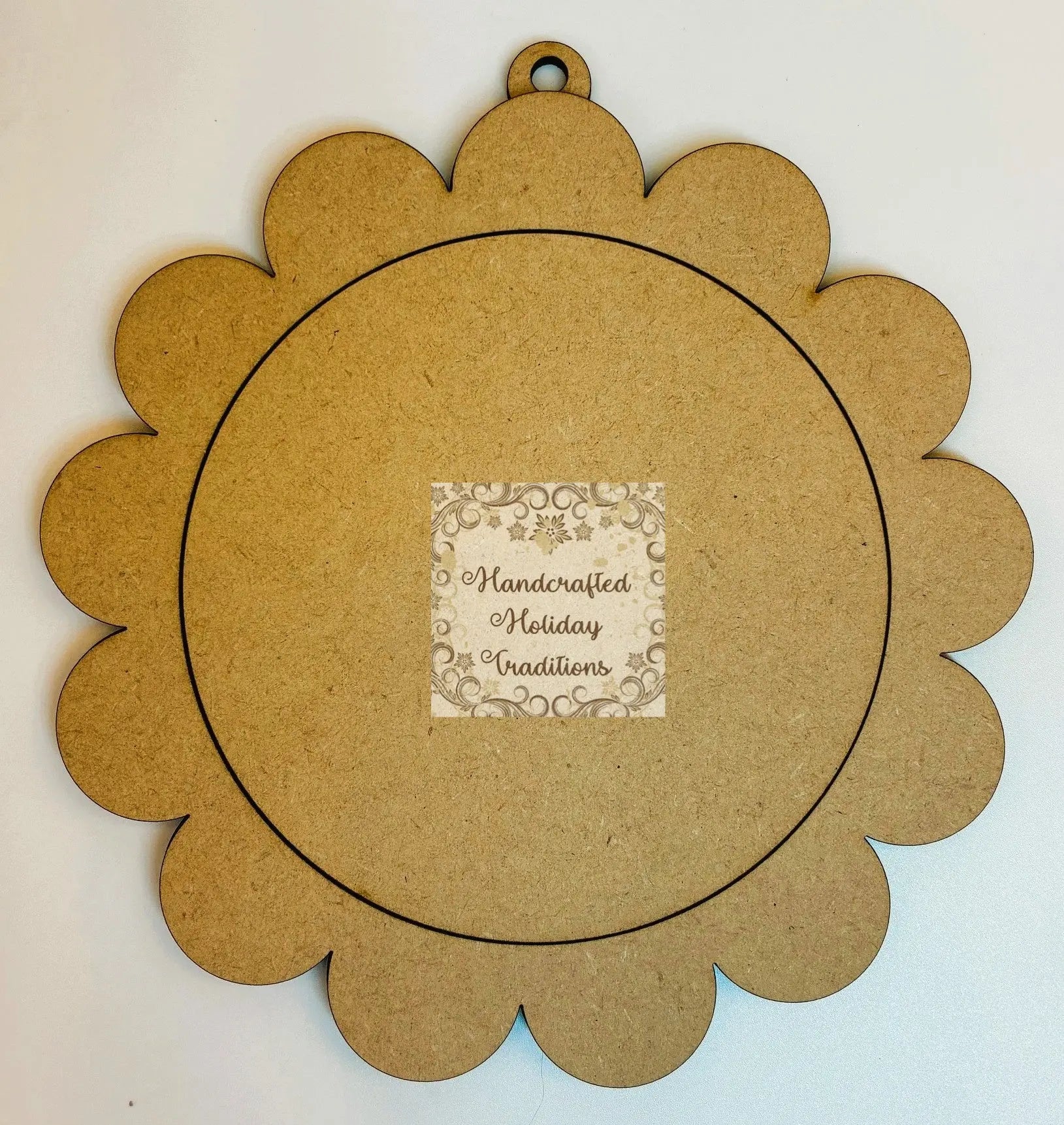 Laser Cut MDF, Framed Sunflower, Ornament, Blank, Base, 3 piece, Decoupage, Mixed Media, Crafts, 5 3/4" diameter Handcrafted Holiday Traditions