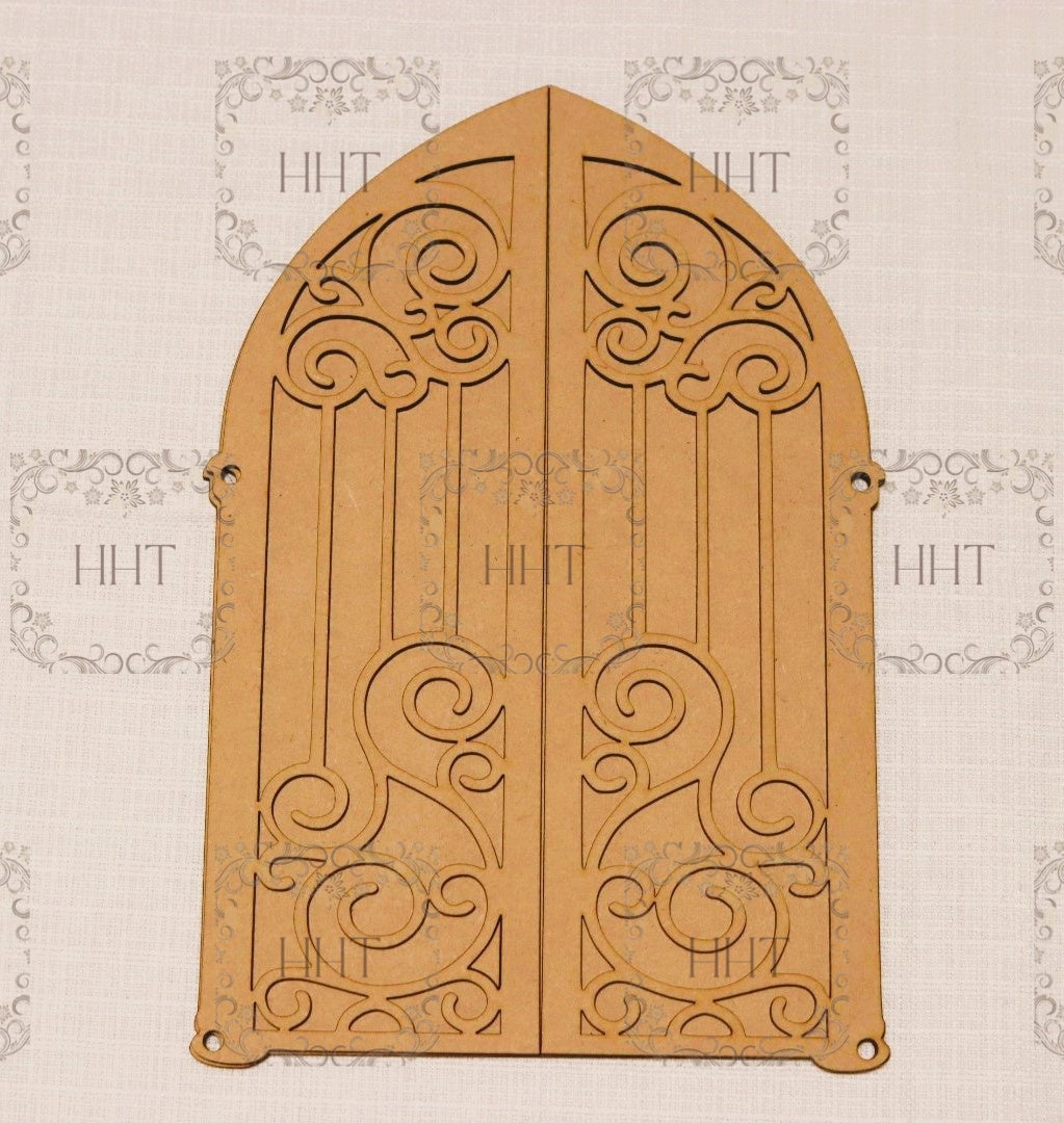 Laser Cut, MDF, Vintage Style, 3 piece, Gate, Triptych, Table Top, Screen, Base, Blank, Plaque, Panel, Decoupage, Mixed Media, Crafts