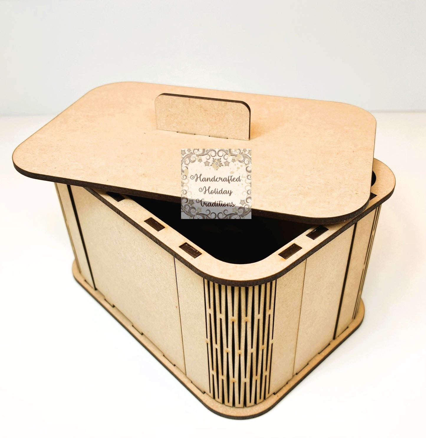 Laser Cut MDF Box Kit with Lid Craft Kit, Blank Base, Unfinished, Paintable, Decoupage, Mixed Media, Home Decor, Crafts