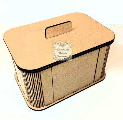 Laser Cut MDF Box Kit with Lid Craft Kit, Blank Base, Unfinished, Paintable, Decoupage, Mixed Media, Home Decor, Crafts