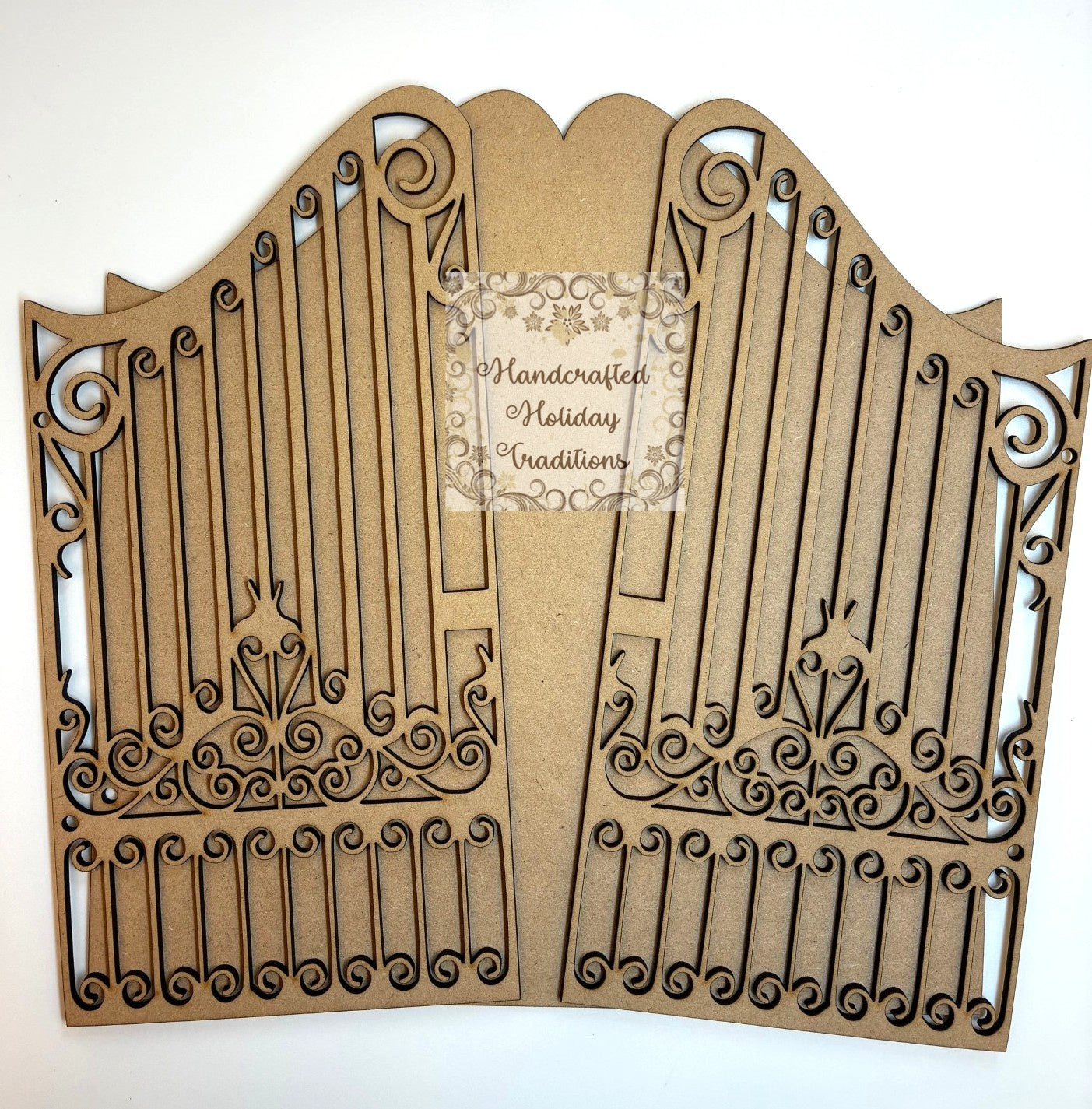 Laser Cut, MDF, Vintage Style, Gothic Gate, 3 piece, Triptych, Table Top, Screen, Base, Blank, Plaque, Panel, Decoupage, Mixed Media, Crafts