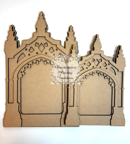 Laser Cut, MDF, Gothic Style, Layered Frame, Blank, Base, Plaque, Panel, 3 pc, Decoupage, Mixed Media, 2 sizes Handcrafted Holiday Traditions