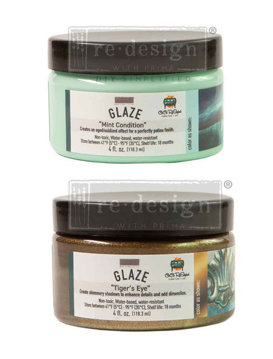 Re-Design with Prima, Restyled, CeCe Glaze, Tigers Eye, Mint Conditions, Shimmer, Coating, Special Dimensional Effect, Water Based