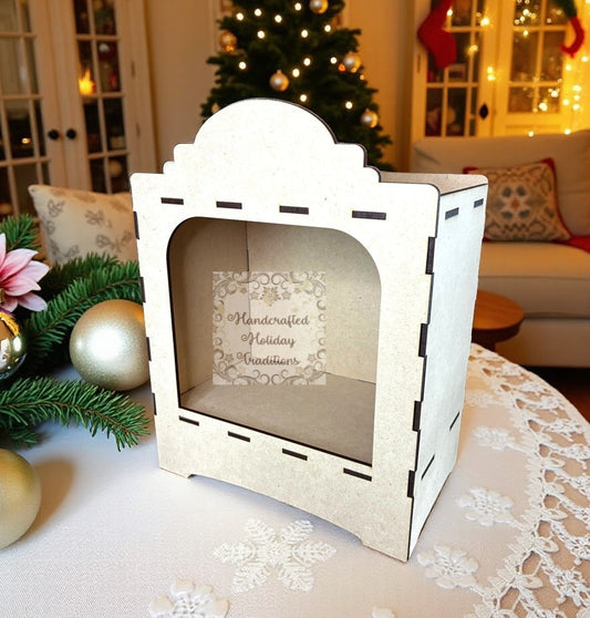 Laser Cut, MDF, Buildable, Shadow Box Kit, Diorama, Display, Blank, Base, Decoupage, Mixed Media, Crafts, 8 1/2"w x 11"h x 5"d