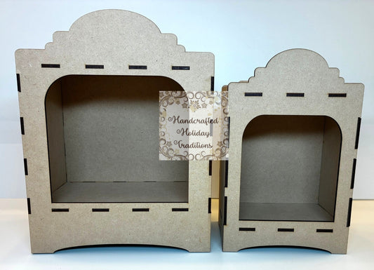 Laser Cut, MDF, Buildable, Shadow Box Kit, Diorama, Display, Blank, Base, Decoupage, Mixed Media, Crafts