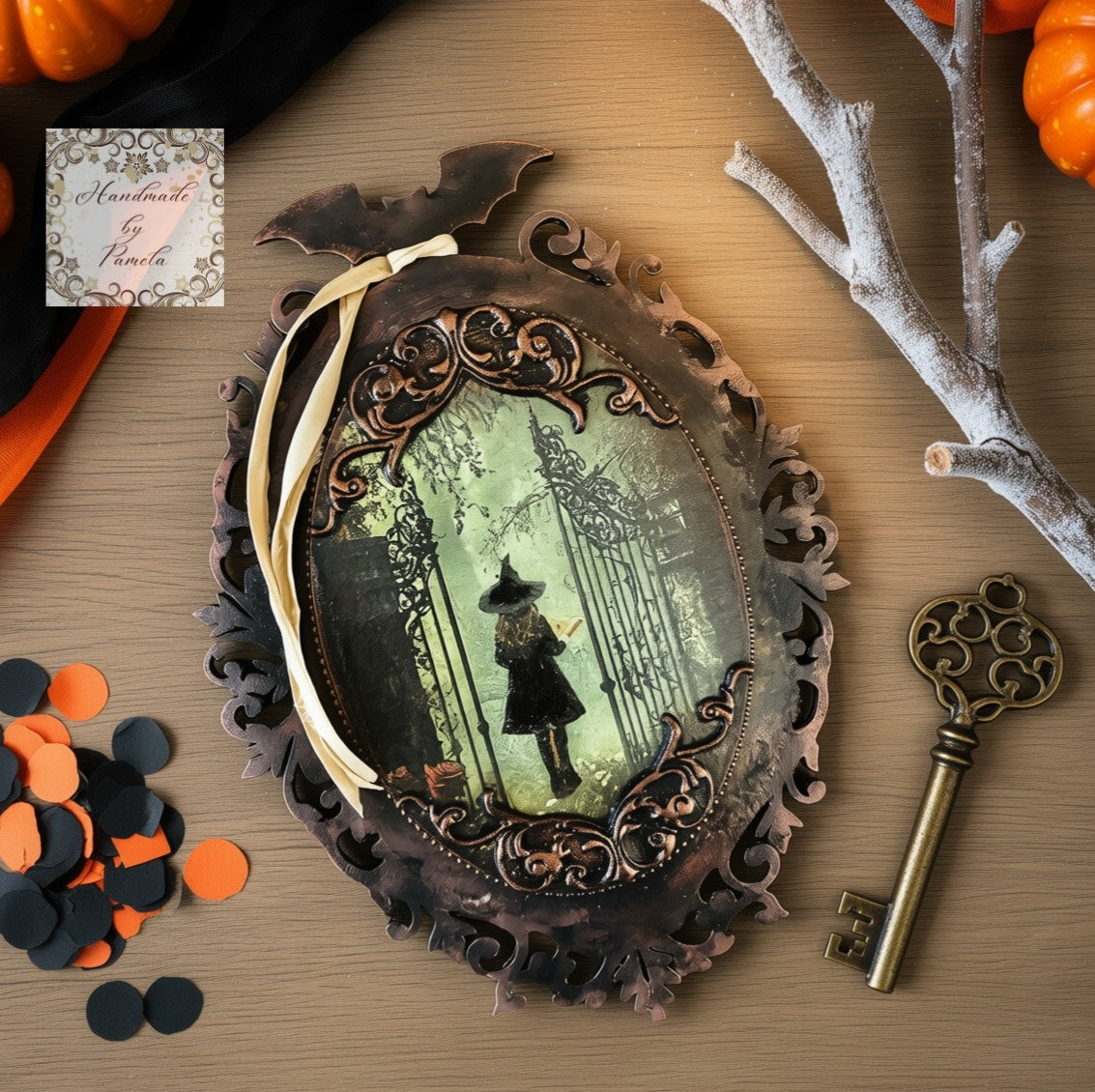 Decoupage Queen Rice Paper, Gothic Creepy Skulls, Witch Scenes, Midnight Echoes by Olga, Dark Rooms , Mixed Media, DIY Crafts, A4 8.3 X 11.7