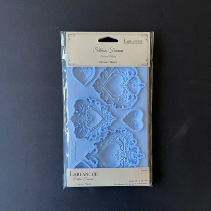 LaBlanche, Silicone Mould, Mold, Limited Edition, 2025, Vintage Style Hearts, Food Safe, Silicone Mold, 2025 Release, LBMF117 LaBlanche
