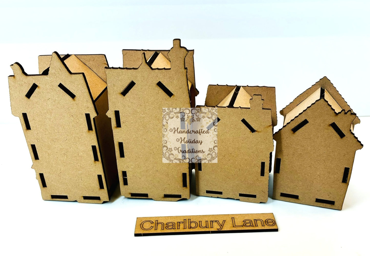 Laser Cut MDF IOD House Mould Castings 3D Houses Kit Sets, Blank Base, Decoupage, Mixed Media, DIY Crafts