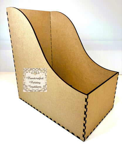 Laser Cut MDF, File, Desk, Magazine, Organizer, 5 pc, Buildable, Decoupage, Crafts, Mixed Media, IOD Bookish Castings, 5.5"w x 9"l x 9.5"h