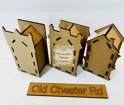Laser Cut MDF IOD House Mould Castings 3D Houses Kit Sets, Blank Base, Decoupage, Mixed Media, DIY Crafts