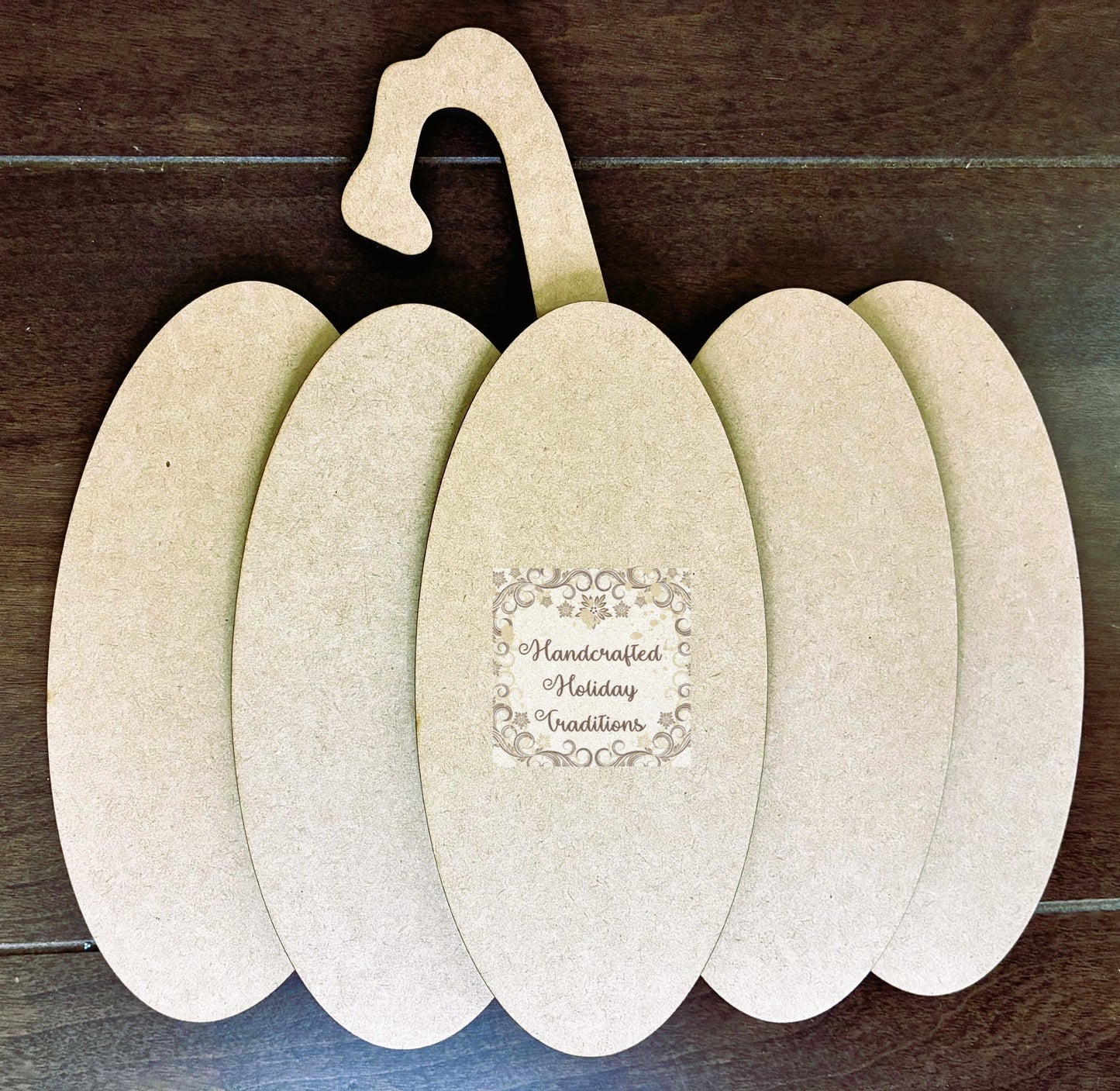 Laser Cut MDF Layered Pumpkin, Unfinished Craft Kit, 7-piece, Decoupage, Mixed Media, Crafts, Halloween, Fall, 11 1\4"w x 8"h