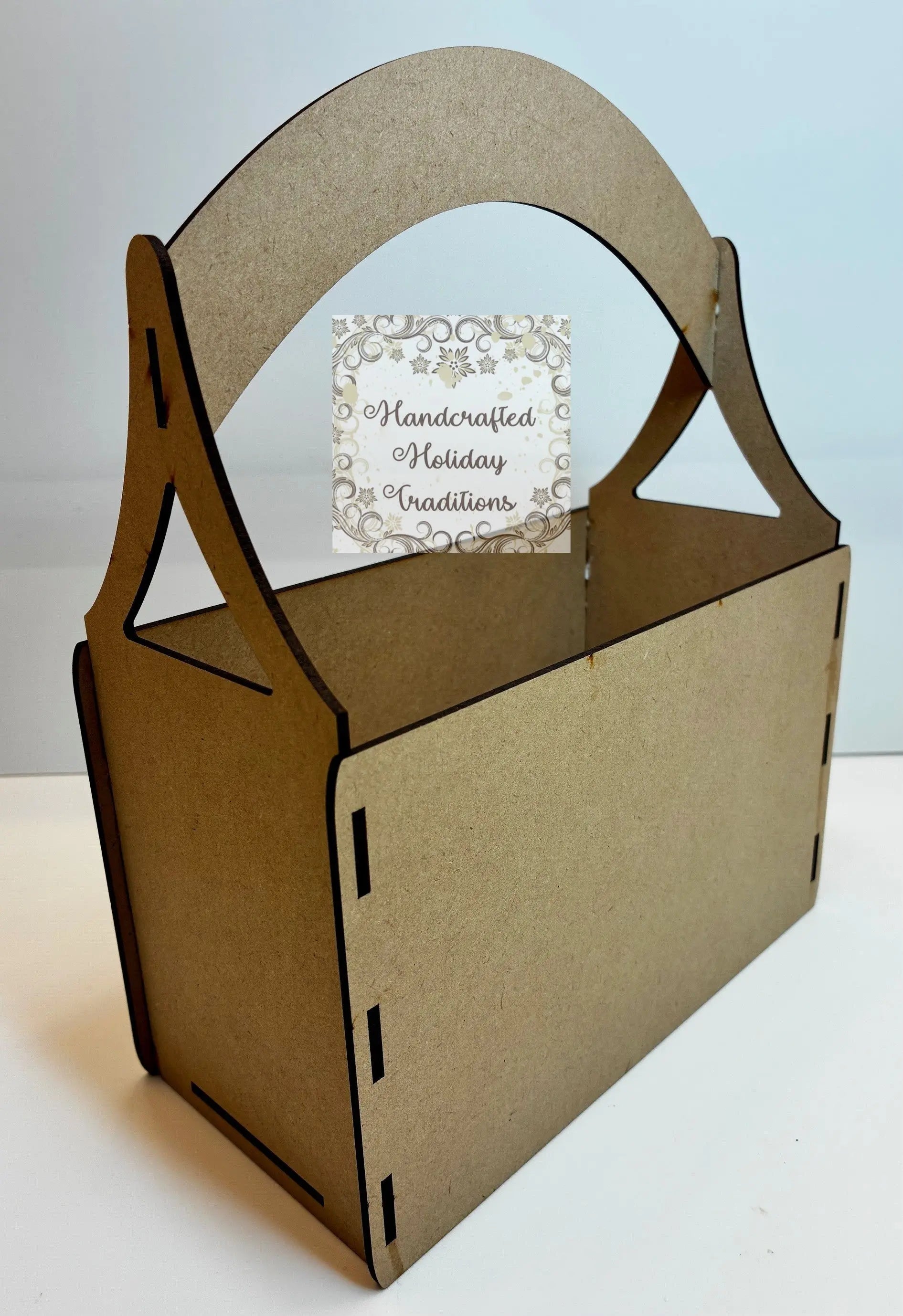 Laser Cut MDF, Easter Egg, Basket, Buildable, Craft, Base, Blank, Canvas, Decoupage, Mixed Media, Paintable, 13 pc, 5.75”w x 7.75”l x 10” h Handcrafted Holiday Traditions