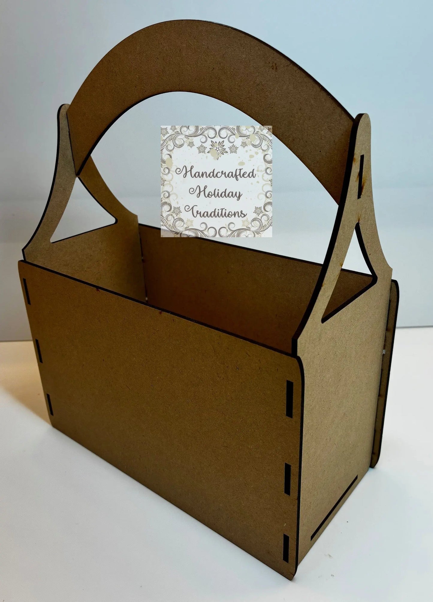 Laser Cut MDF, Easter Egg, Basket, Buildable, Craft, Base, Blank, Canvas, Decoupage, Mixed Media, Paintable, 13 pc, 5.75”w x 7.75”l x 10” h Handcrafted Holiday Traditions