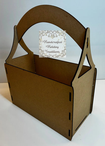 Laser Cut MDF, Easter Egg, Basket, Buildable, Craft, Base, Blank, Canvas, Decoupage, Mixed Media, Paintable, 13 pc, 5.75”w x 7.75”l x 10” h Handcrafted Holiday Traditions