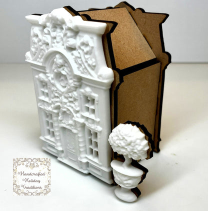 Laser Cut MDF LaBlanche Castings Houses, Trees, Set of Two, Blank Base, Decoupage, Mixed Media, DIY Crafts