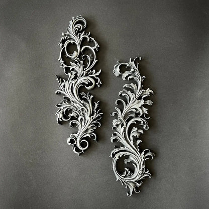 LaBlanche, Silicone Mould, Mold, Limited Edition, Curved Ornament, Vintage Scrolls, Flourishes, Food Safe, Silicone Mold, 12.7 x 20.3 cm LaBlanche