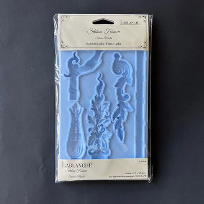 LaBlanche, Silicone Mould, Mold, Limited Edition, Frame, Lydia, Vintage Style, Trim, Flourishes, Food Safe, Silicone Mold, 2024 Release LaBlanche