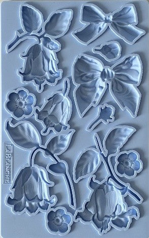 LaBlanche Silicone Mould, Limited Edition, Bows and Flowers, Vintage Style, Food Safe