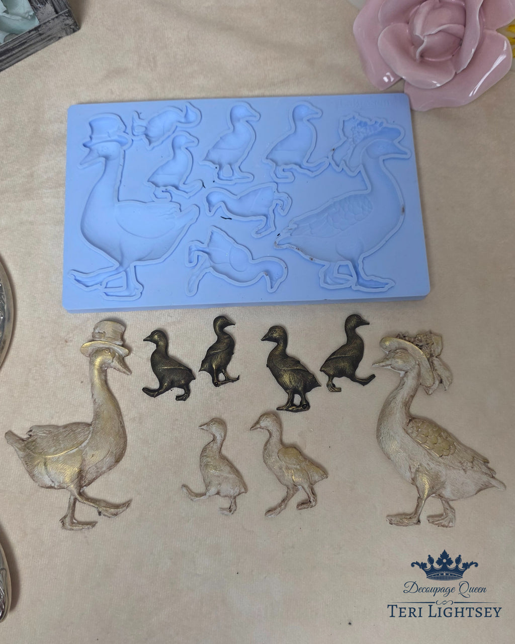 LaBlanche Silicone Mould, Limited Edition, Spring Geese, Ducks, Vintage Style, Food Safe
