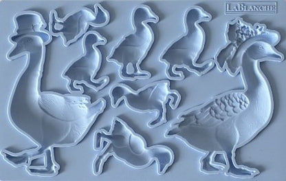 LaBlanche Silicone Mould, Limited Edition, Spring Geese, Ducks, Vintage Style, Food Safe