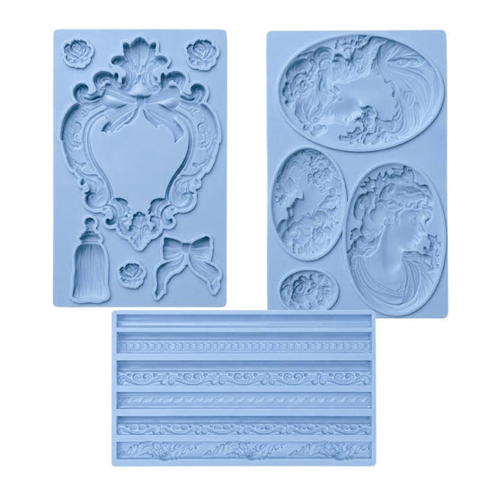 Limited Edition LaBlanche Silicone Moulds, Ornate Trims, Borders, Frames, Cameos, Accents, Vintage Style Decorations, Food Safe, Resin, Clay