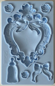 Laser Cut MDF, Unfinished Backing for the Vintage Style, LaBlanche Mould Heart Ornament, Tassel Castings, 2 pieces